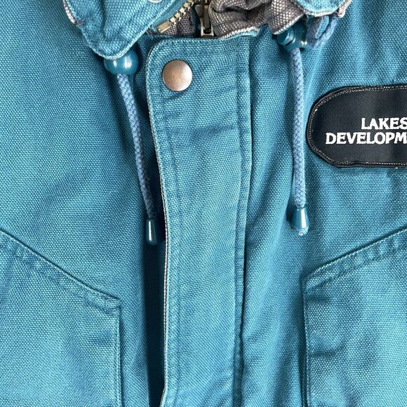 Vintage WearGuard Chore Coat Jacket Mens Large Blue Quilted Lined Canvas Work - Picture 8 of 16